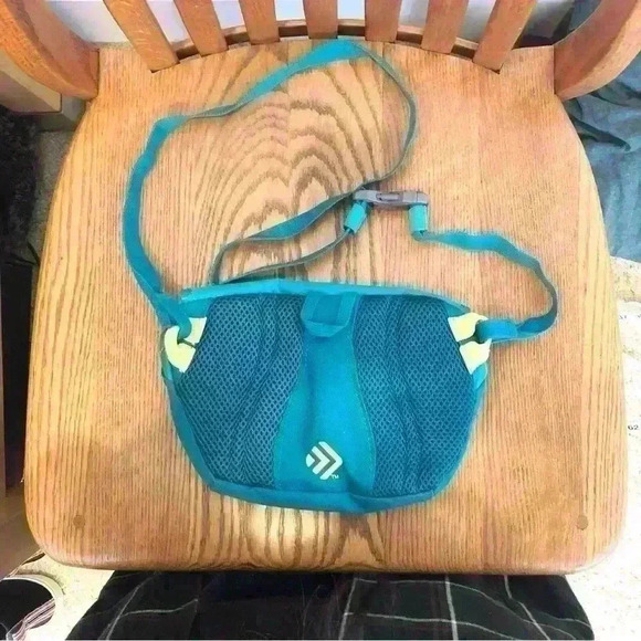 Outdoor Products Crossbody/Fanny Pack, Yellow/Turquoise Blue, 7”x9”x1” - Picture 9 of 10